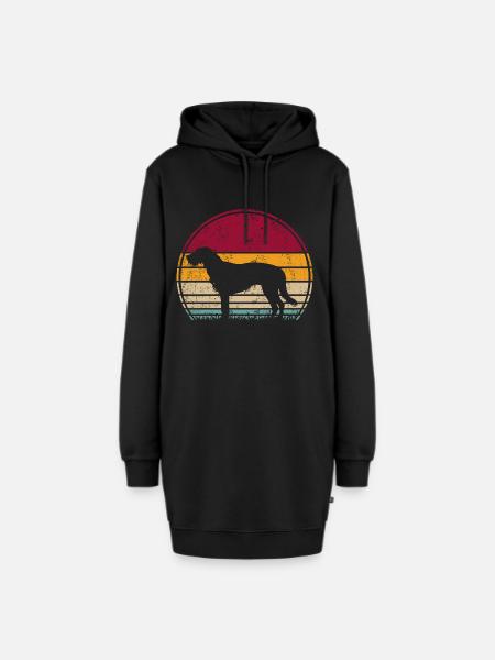 Kromfohrländer Kromi Hund Vintage Retro - Hoodie-Kleid - Schwarz