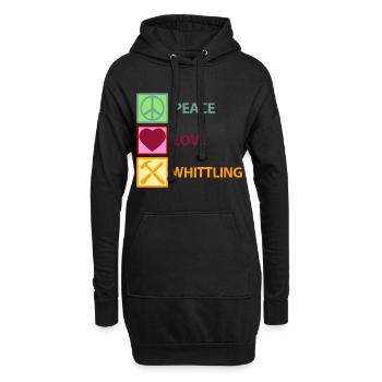 Whittling Holzschnitzer Holz Schnitzen Spruch - Hoodie-Kleid - Schwarz - Vorne