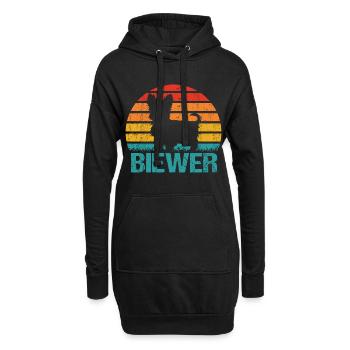 Biewer Yorkshire Terrier Hund Mix Vintage - Hoodie-Kleid - Schwarz - Vorne