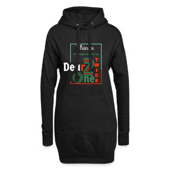 Thing never happen the same way twice dear one - Sweat-shirt à capuche long Femme - noir - Devant