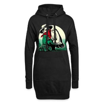 Fermière Forte - Sweat-shirt à capuche long Femme - noir - Devant