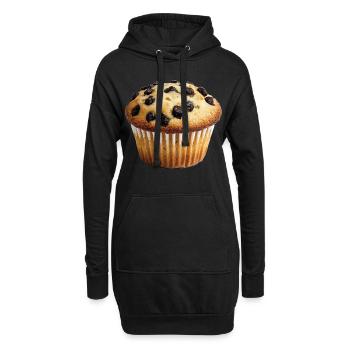 Muffin - Hoodie-Kleid - Schwarz - Vorne