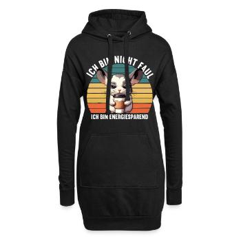 Ich Bin Nicht Faul Chinchilla Chinchillas Nager - Hoodie-Kleid - Schwarz - Vorne