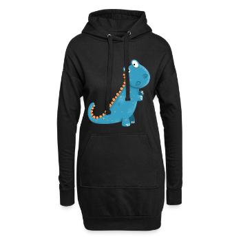Lustiger Kleiner Dino I Jungen Kinder Geschenk - Hoodie-Kleid - Schwarz - Vorne