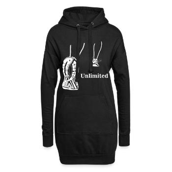 Illimité - conception en cours d'exécution - Sweat-shirt à capuche long Femme - noir - Devant