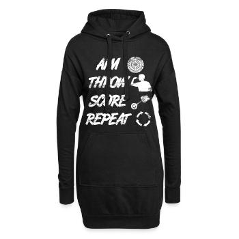 viser, lancer, pointer, répéter - Sweat-shirt à capuche long Femme - noir - Devant