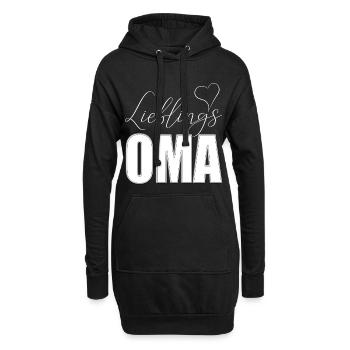 Mamie préférée Mamie préférée avec cœur - Sweat-shirt à capuche long Femme - noir - Devant