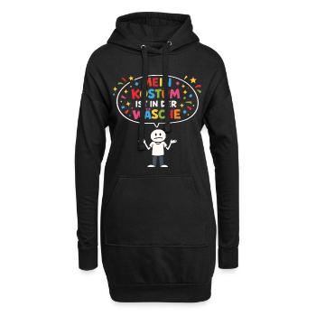Remplacement de costume Carnaval Carnaval Dicton drôle - Sweat-shirt à capuche long Femme - noir - Devant