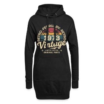 Février 1973 | Génial Depuis Février 1973 - Sweat-shirt à capuche long Femme - noir - Devant
