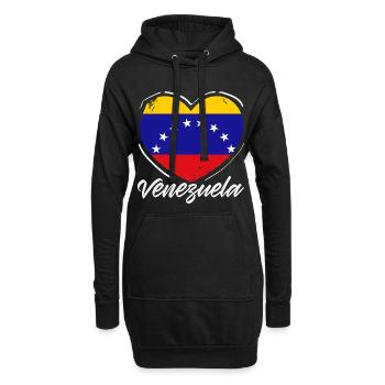 Venezuela Flagge Stolz & Heimat Venezuela - Hoodie-Kleid - Schwarz - Vorne