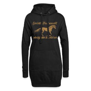 Dein bester Freund muss nicht immer menschlich... - Hoodie-Kleid - Schwarz - Vorne