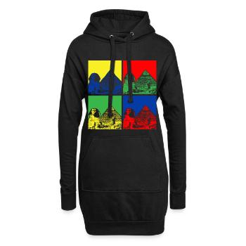 Sphinx Pyramiden Aegypten - Hoodie-Kleid - Schwarz - Vorne