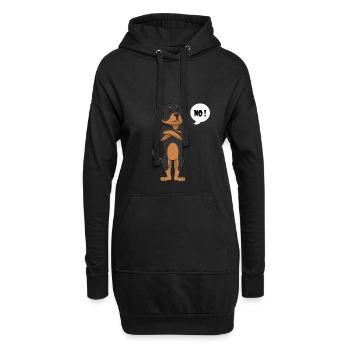 Rottweiler Lustig - Rottweiler - Sweat-shirt à capuche long Femme - noir - Devant