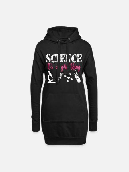 Wissenschaft It's a Girl Thing - Frauen in den MINT-Fächern - Hoodie-Kleid - Schwarz