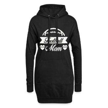 Football Maman Footballeuse Fière Mère - Sweat-shirt à capuche long Femme - noir - Devant