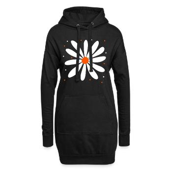 Marguerite Fleur Fleur Marguerite Floral Floral - Sweat-shirt à capuche long Femme - noir - Devant