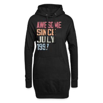 Juillet 1997 Cadeau Anniversaire Juillet 1997 - Sweat-shirt à capuche long Femme - noir - Devant