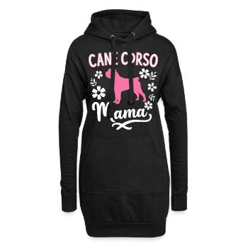 Cane Corso Hund - Hoodie-Kleid - Schwarz - Vorne