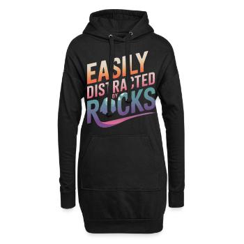 Experte für Geologie Gestein Geologe - Hoodie-Kleid - Schwarz - Vorne