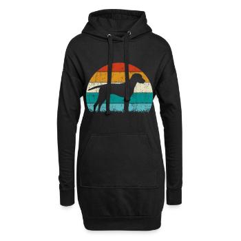 Plott Hound Plotthound Vintage Rétro - Sweat-shirt à capuche long Femme - noir - Devant