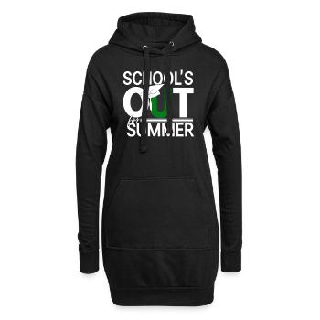 Sommerferien Schulende School`s Out For Summer - Hoodie-Kleid - Schwarz - Vorne
