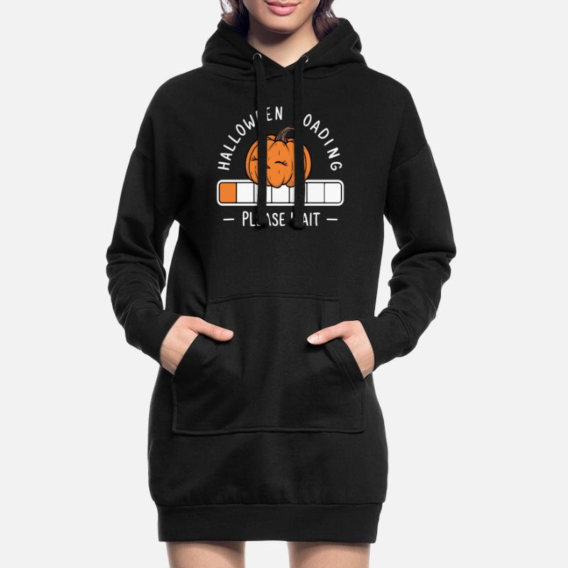 Kürbis Spruch Halloween Loading Please Wait Hoodie-Kleid
