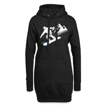 Snowboard Snowboarder Snowboard Sports d’hiver - Sweat-shirt à capuche long Femme - noir - Devant