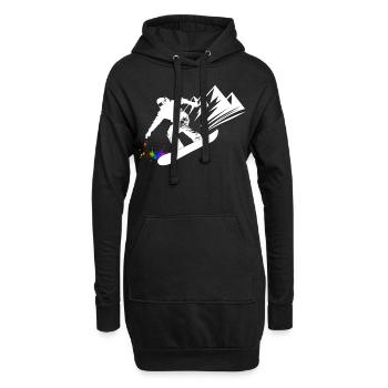 Snowboard Snowboarder Snowboard Sports d’hiver - Sweat-shirt à capuche long Femme - noir - Devant