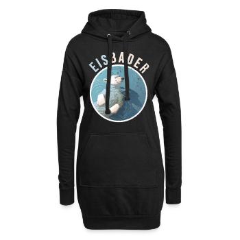 winterbader eisbär eisbader cool cold water arktis - Hoodie-Kleid - Schwarz - Vorne
