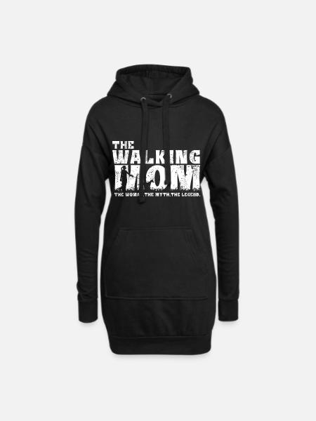 Podenco Canario Mama The Walking Mom - Hoodie-Kleid - Schwarz