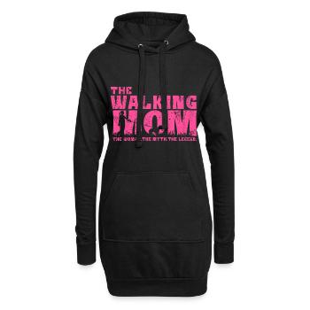 Bedlington Terrier Chien Maman Mama Maîtresse Rose - Sweat-shirt à capuche long Femme - noir - Devant