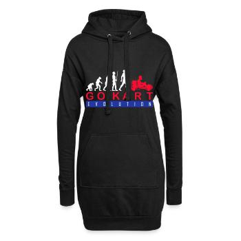 Go Kart Fahren Go-Kart Liebhaber Geschenkidee - Hoodie-Kleid - Schwarz - Vorne
