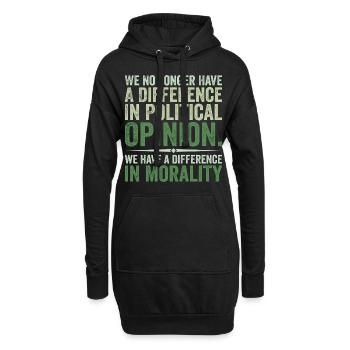 Wir haben keine politischen Meinungsverschiedenheiten mehr - Hoodie-Kleid - Schwarz - Vorne