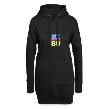 Sweet 89 - Hoodie-Kleid - Schwarz - Vorne