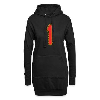 1. 1 Jahr. 1. JUBILÄUM. 1-JÄHRIGES JUBILÄUM - Hoodie-Kleid - Schwarz - Vorne