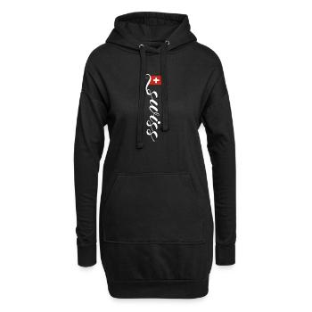 Suisse - Sweat-shirt à capuche long Femme - noir - Devant