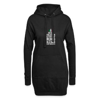 Italien Italiener Vaffanculo - Hoodie-Kleid - Schwarz - Vorne