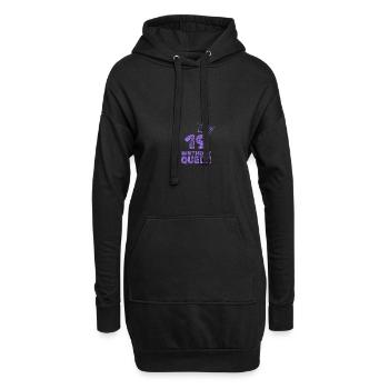 19 - Hoodie-Kleid - Schwarz - Vorne