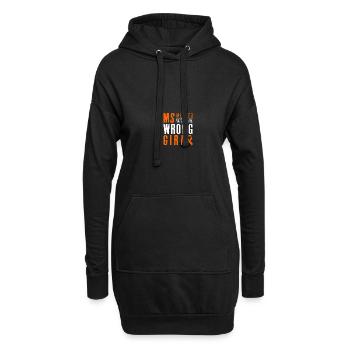 MS Messed With The Wrong Girl Novelty - Hoodie-Kleid - Schwarz - Vorne