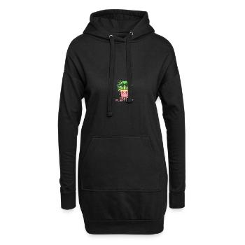 Crazy Plant Lady - Plant Lover - Hoodie-Kleid - Schwarz - Vorne