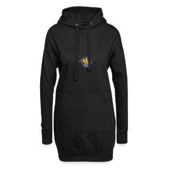 Grateful Thankful Blessed Turkey Thanksgiving Art - Hoodie-Kleid - Schwarz - Vorne