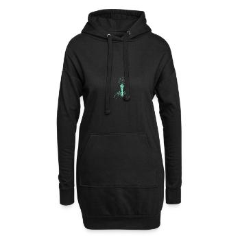 Microbiology Virus - Hoodie-Kleid - Schwarz - Vorne