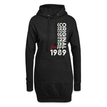 Légende Juin 1989 Millésime 1989 Anniversaire 1989 - Sweat-shirt à capuche long Femme - noir - Devant