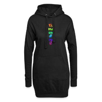 Einwandfrei | Perfekt | Vorbildlich | Spruch - Hoodie-Kleid - Schwarz - Vorne