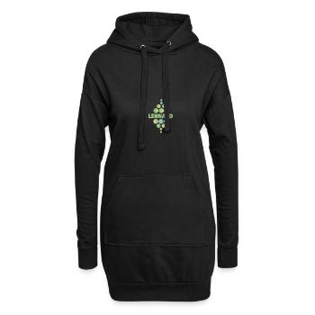Geschenk für Lennard - Hoodie-Kleid - Schwarz - Vorne