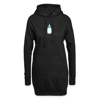 Baby 2025 Geburt Familie Geschenk Geschenkidee - Hoodie-Kleid - Schwarz - Vorne