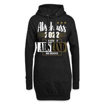 Abschluss 2022 Wir sind mit Abstand die Besten - Hoodie-Kleid - Schwarz - Vorne