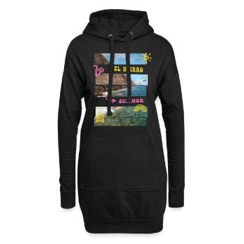 El Hierro Sommer Sonne Strand Meer Palmen Urlaub - Hoodie-Kleid - Schwarz - Vorne