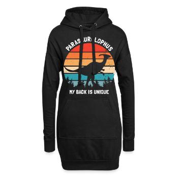 Paläontologie-Lehrer und Parasaurolophus Motif - Hoodie-Kleid - Schwarz - Vorne