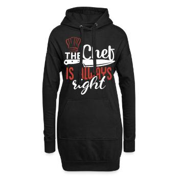 Koch Küchenchef Köche Küche Lustiger Spruch - Hoodie-Kleid - Schwarz - Vorne